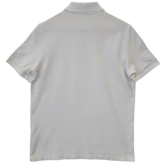Moncler White Sleeve Stripe Logo Short Sleeve Cotton Polo Shirt