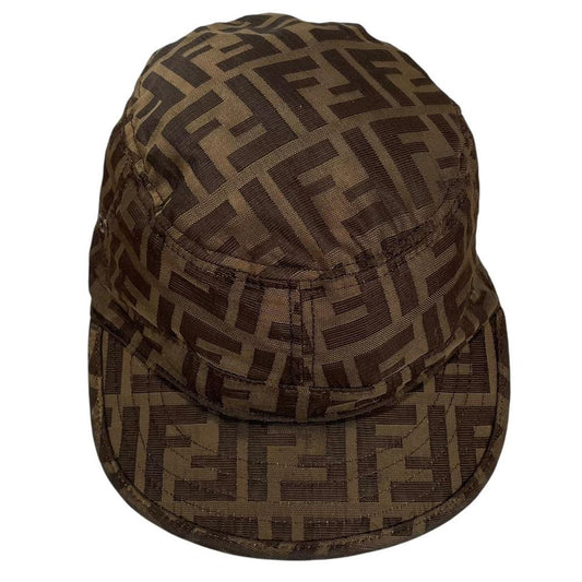 Fendi Brown Zucca Monogram Baseball Hat