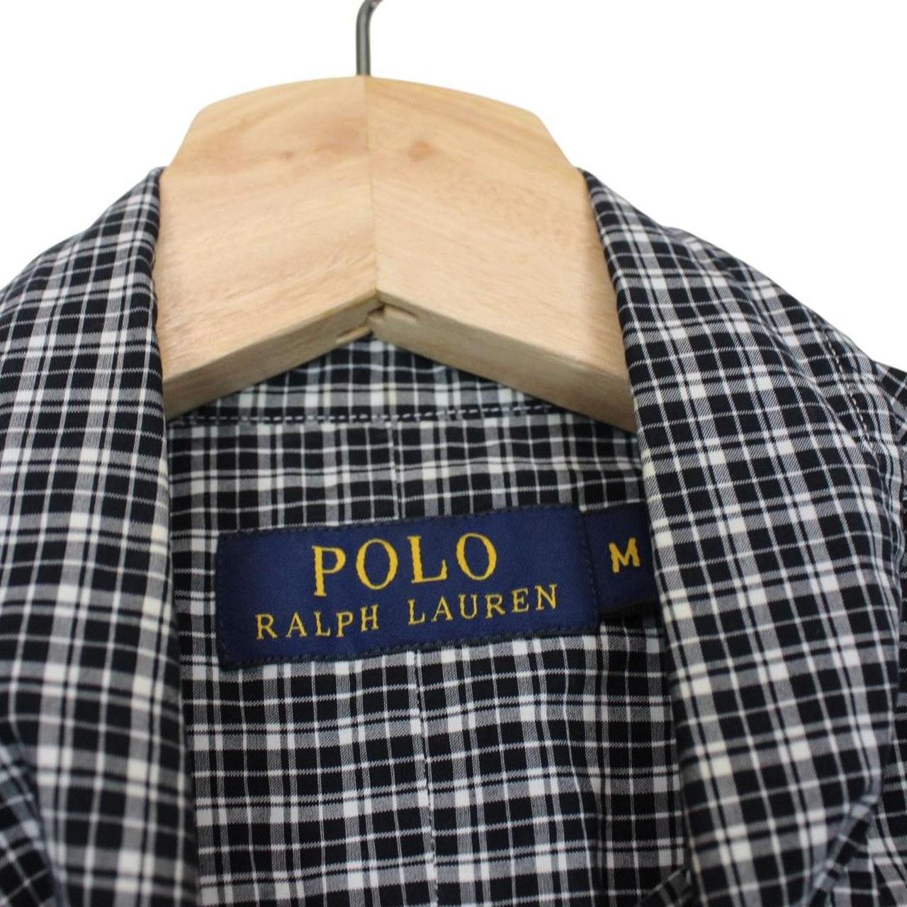 Polo Ralph Lauren Black and White Checked Long Sleeve Cotton Shirt