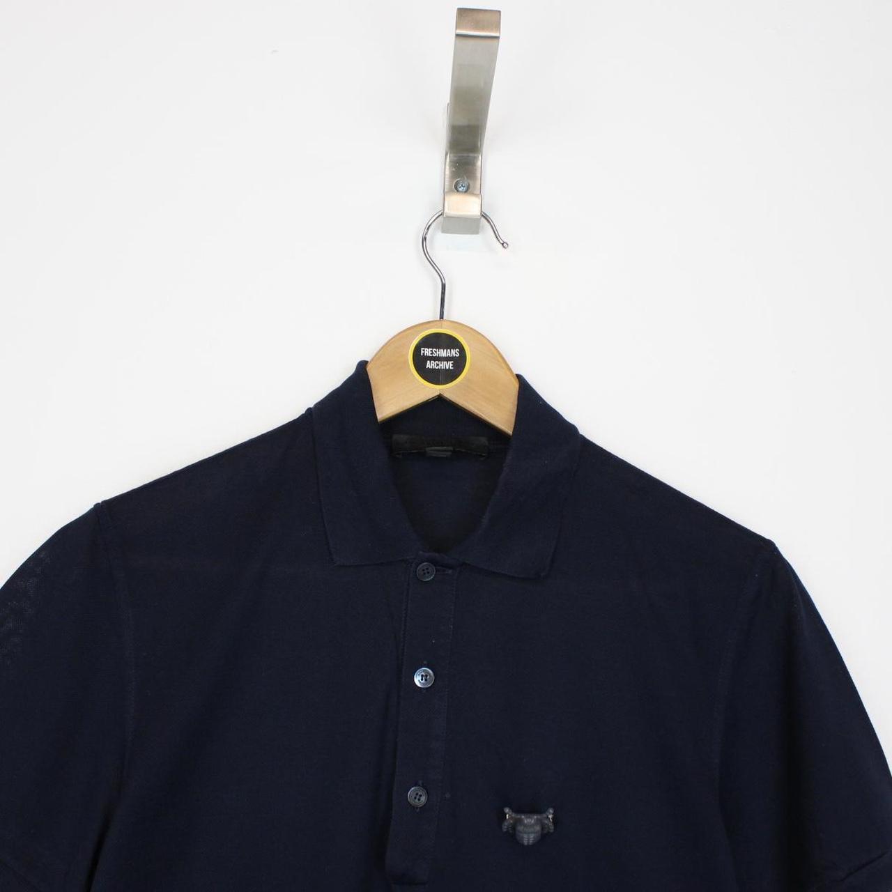Burberry Prorsum 2015 Navy Blue Bug Pin Short Sleeve Polo Shirt