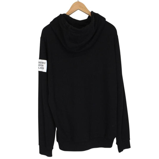 Burberry Black Gorilla Logo Print Cotton Hoodie Jumper