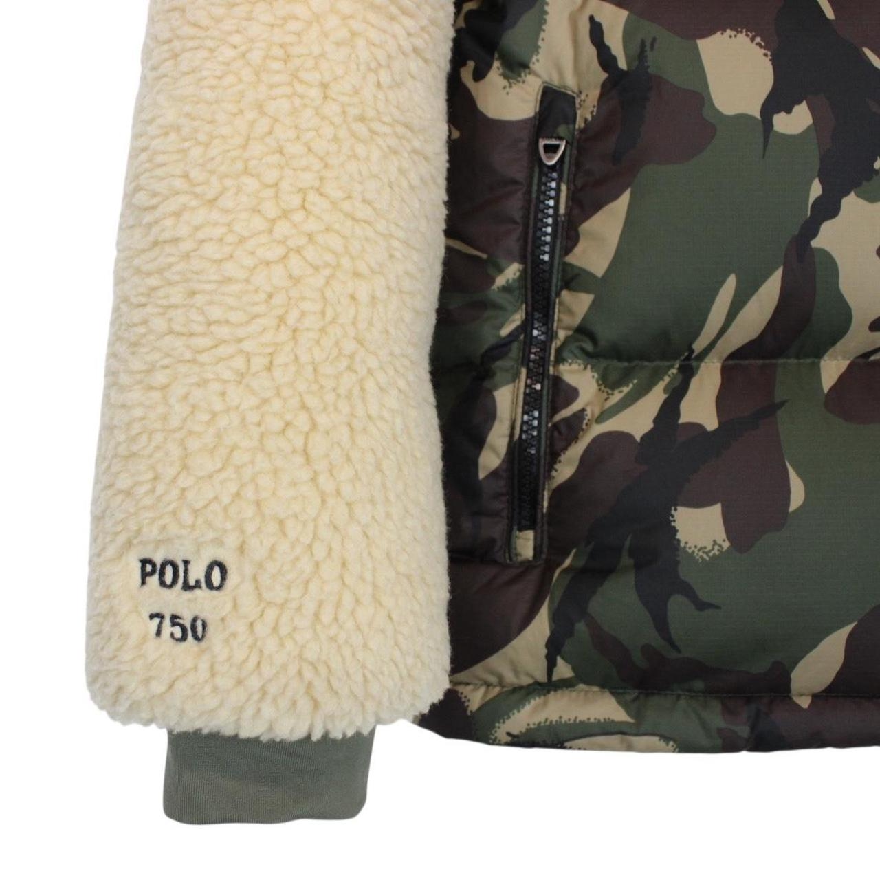 Polo Ralph Lauren Sportsmen Beige and Camo Down Puffer Jacket