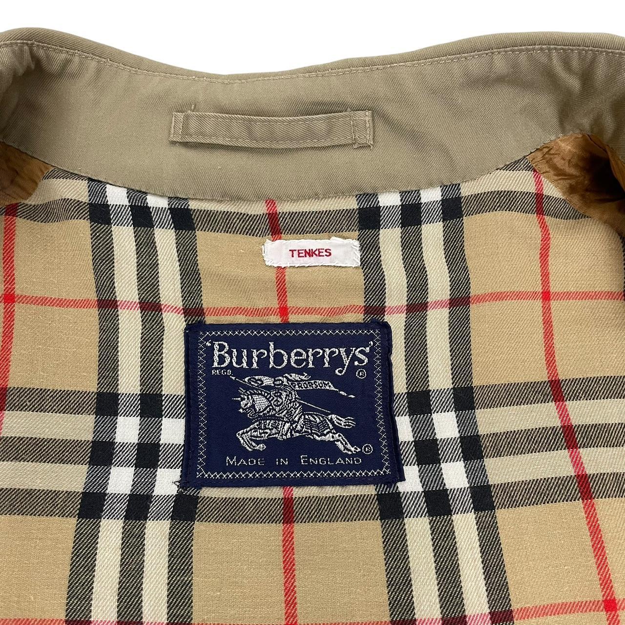 Vintage 90s Burberry Beige Double Breasted Belted Trench Coat