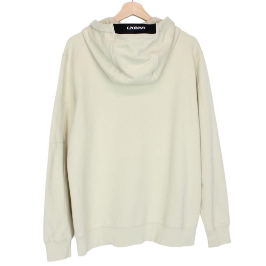 CP Company Beige Lens Cotton Hoodie Jumper