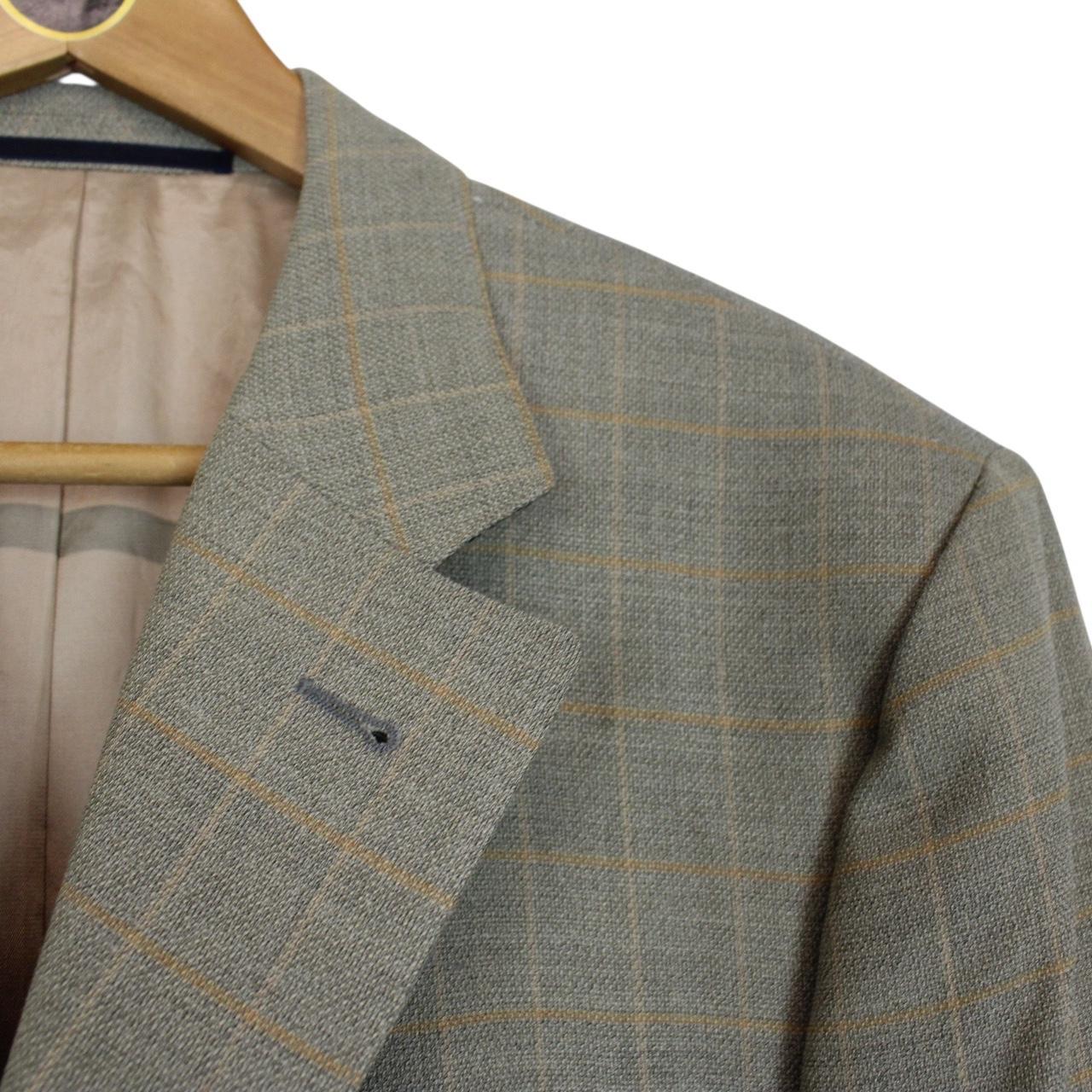 Vintage 00s Burberry Green Check Wool Blazer Jacket