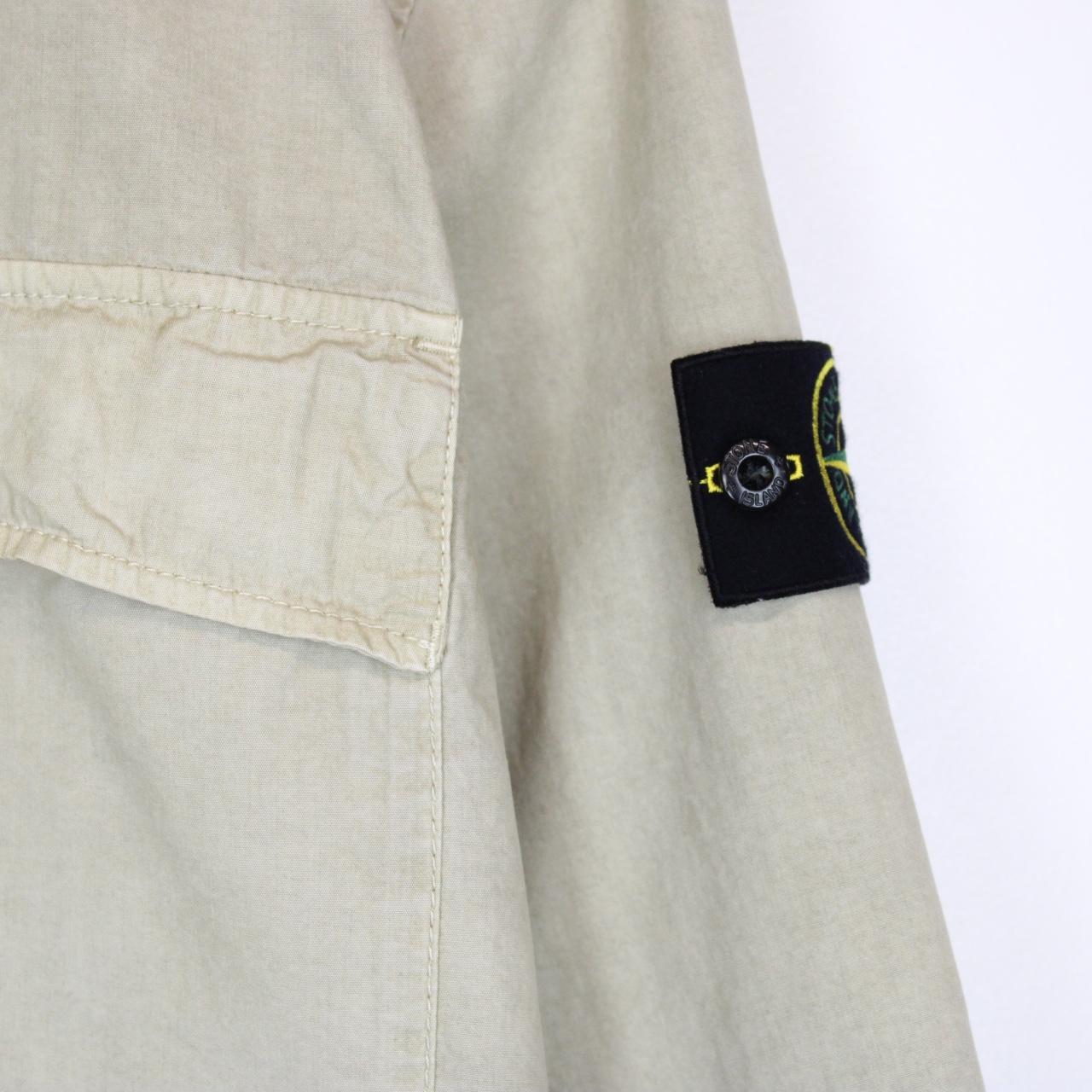 Stone Island SS 2024 Beige Full Zip Cotton Overshirt Jacket