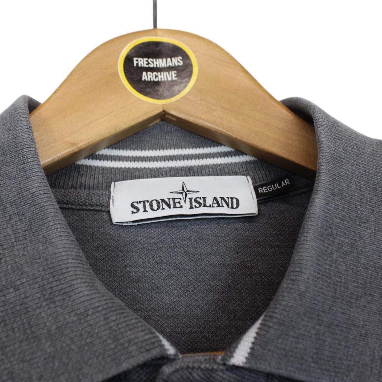 Stone Island AW 2017 Grey Long Sleeve Compass Polo Shirt