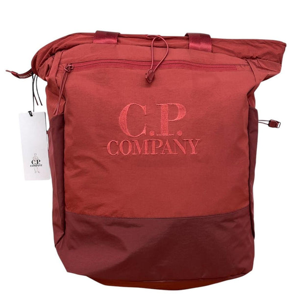 CP Company Ketchup Red Logo Embroidered Chrome-R Nylon Tote Backpack