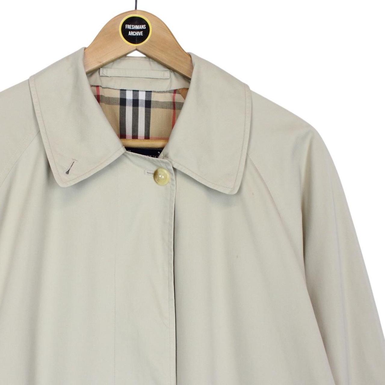Vintage 90s Burberry Beige Single Breasted Trench Coat