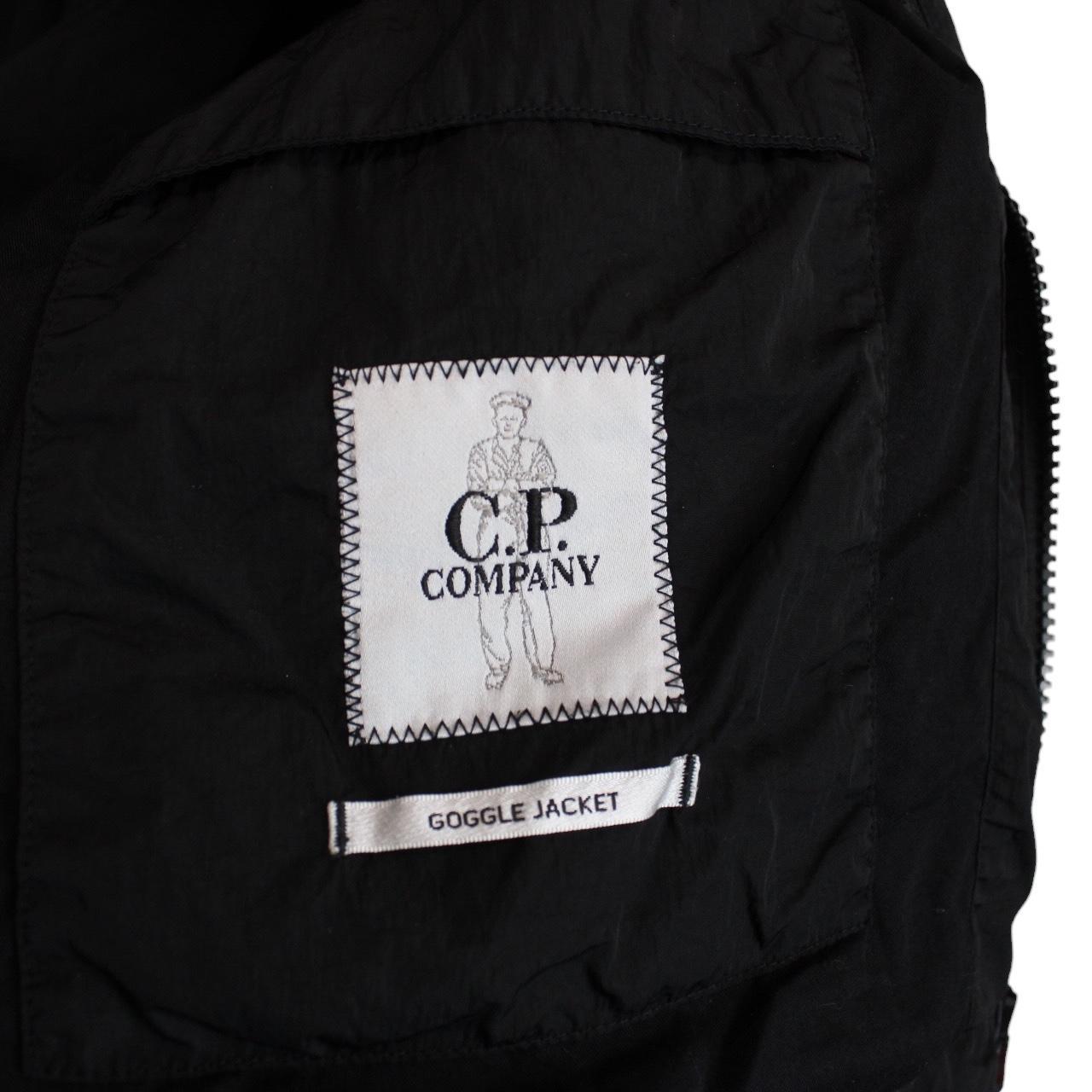 CP Company Black Full Zip Chrome-R Nylon Garment Dyed Goggle Jacket