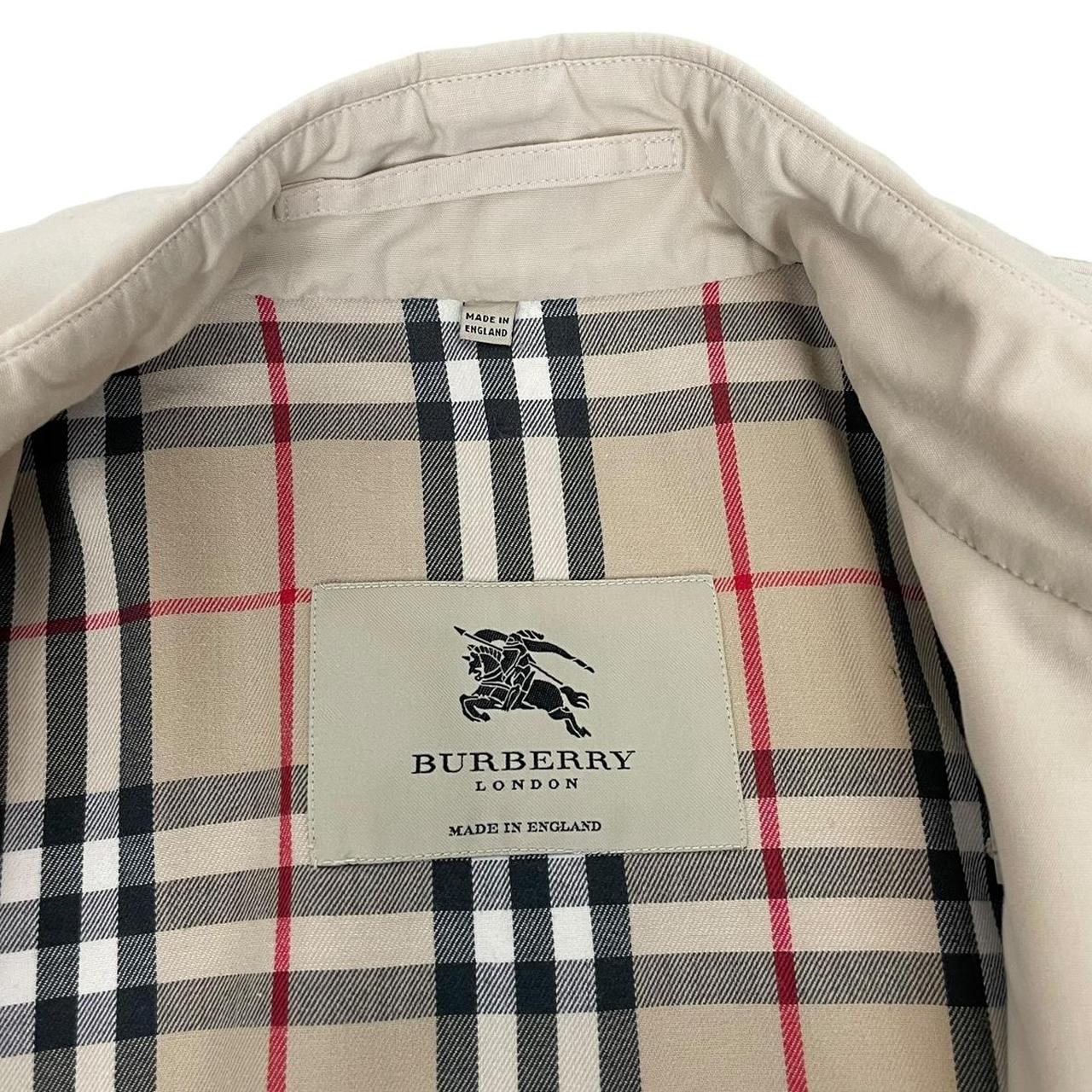 Burberry London Beige Nova Check Double Breasted Belted Trench Coat