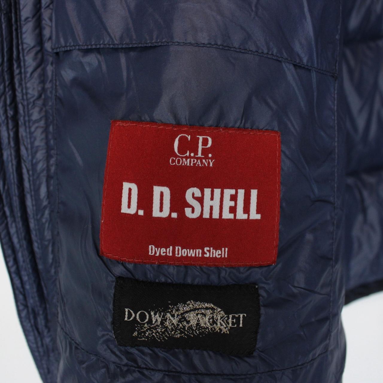 CP Company Navy Blue D D Shell Full Zip Goggle Down Puffer Jacket