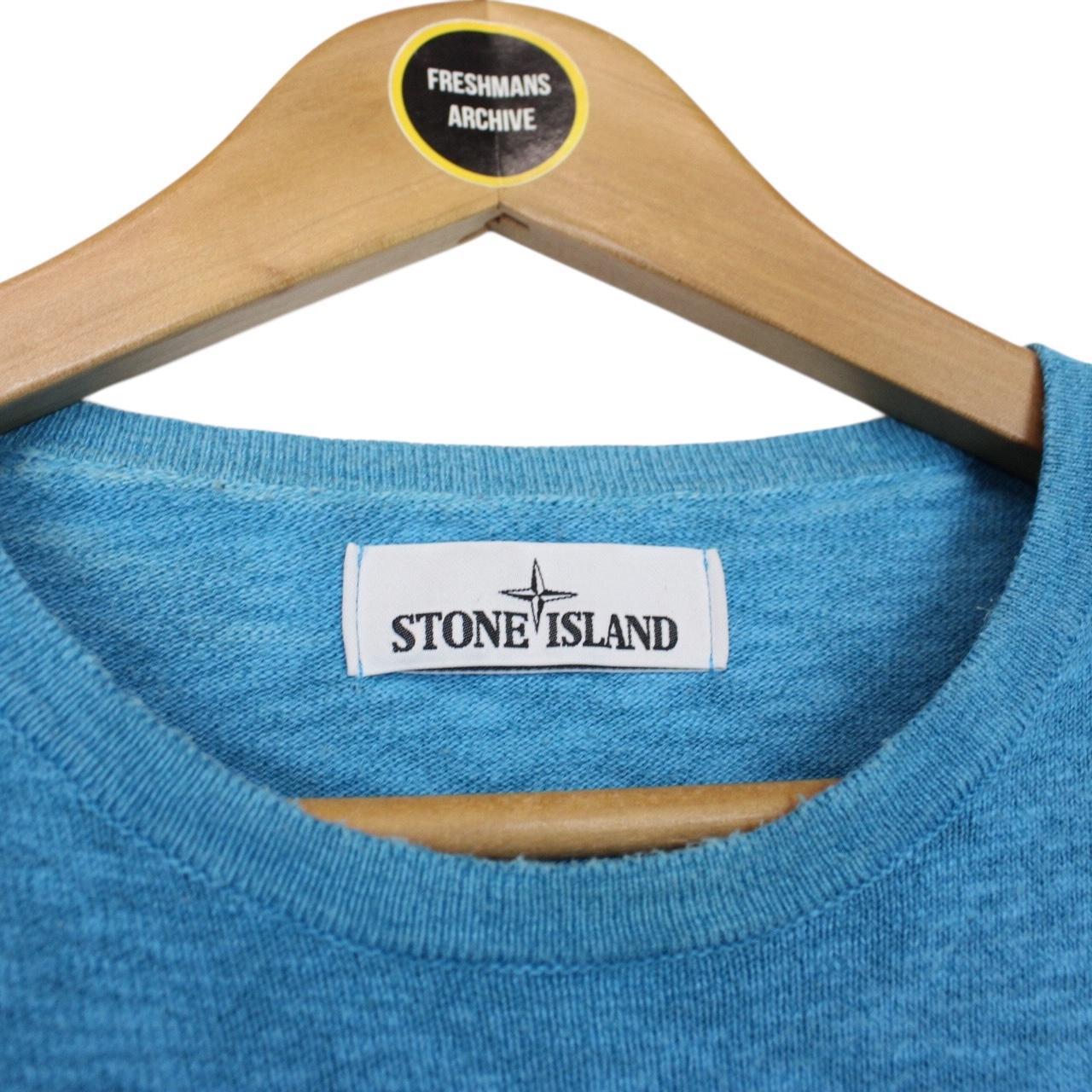 Stone Island SS 2018 Blue Cotton Knit Jumper