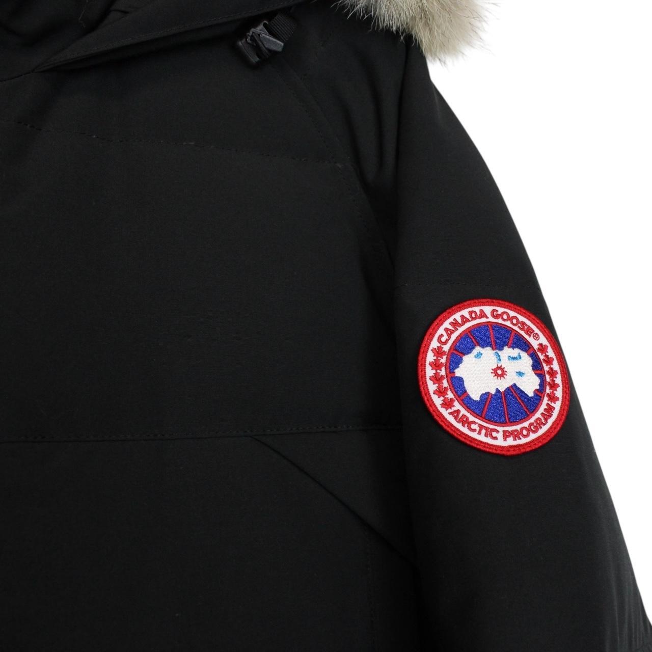 Canada Goose Black Emory Parka Down Coat with Fur Trim