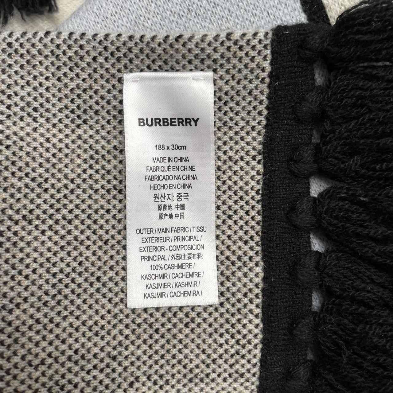 Burberry Multicoloured Football Logo Intarsia Cashmere Wool Scarf