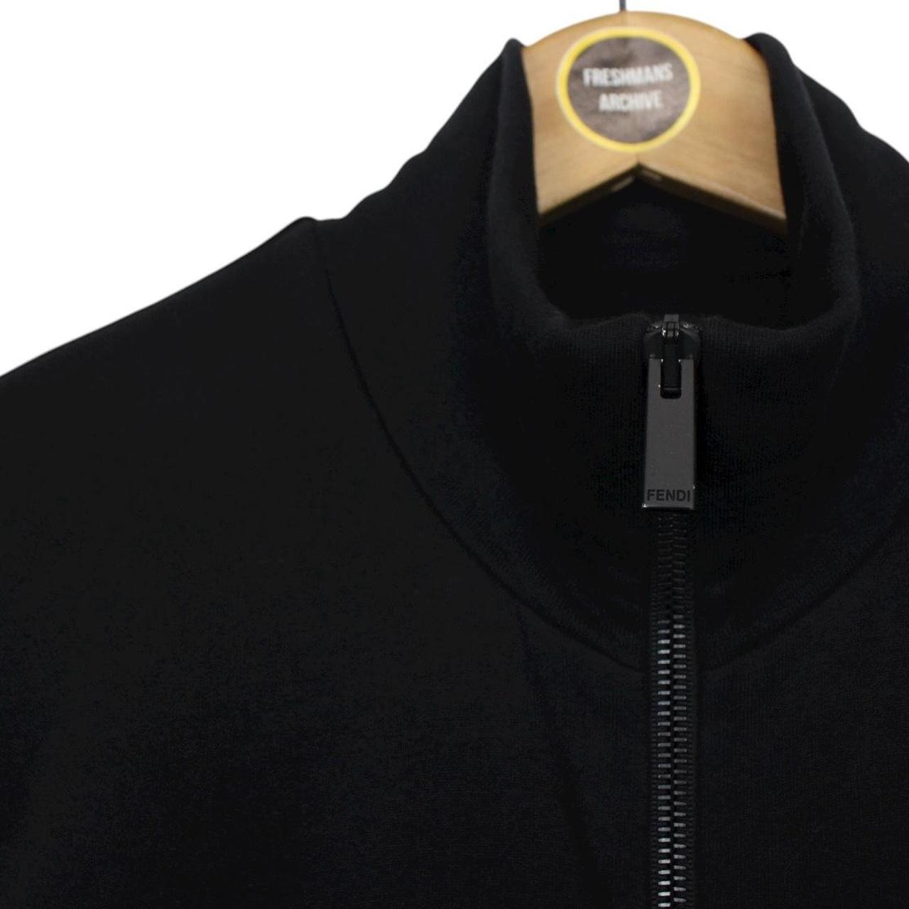 Fendi Black and Yellow Diabolic Full Zip Cotton Sweatshirt Jumper