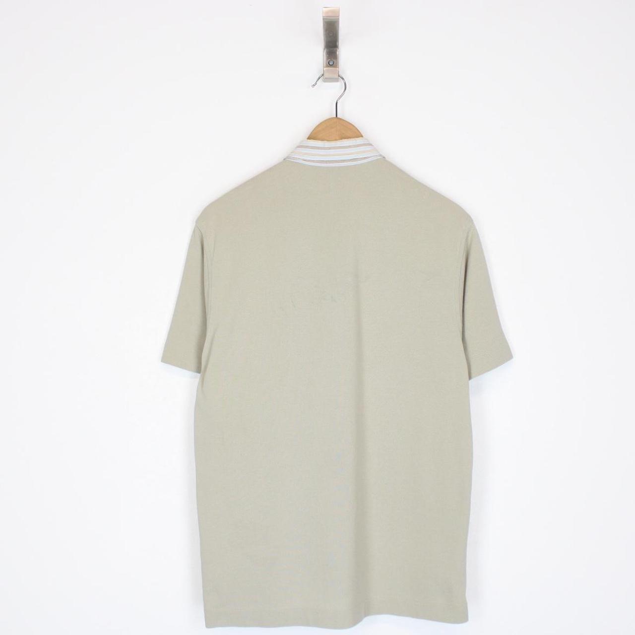 Vintage Burberry London Beige Short Sleeve Cotton Polo Shirt