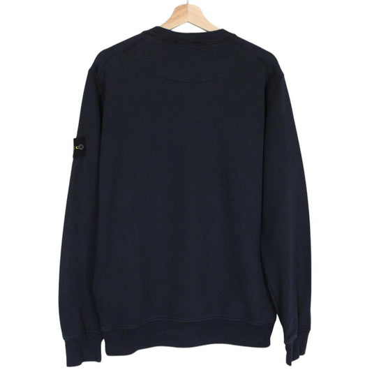 Stone Island AW 2022 Navy Blue Cotton Sweatshirt Jumper