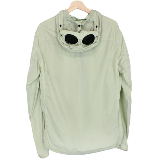 CP Company Pale Green Full Zip Chrome Nylon Garment Dyed Goggle Jacket
