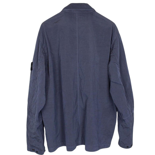 Stone Island AW 2024 Blue Full Zip Econyl Nylon Metal Overshirt Jacket