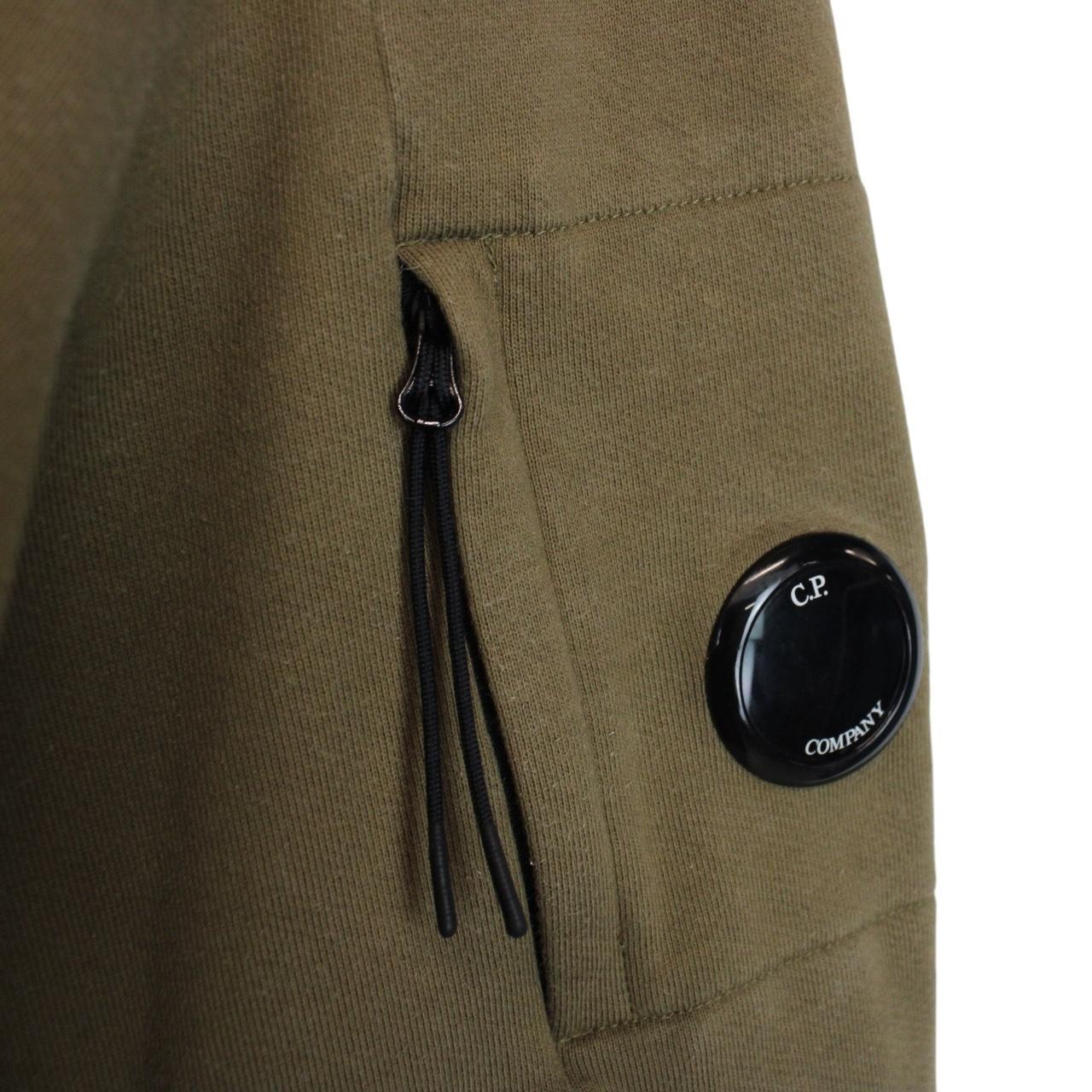 CP Company Khaki Green Cotton Lens Sweatshirt Jumper