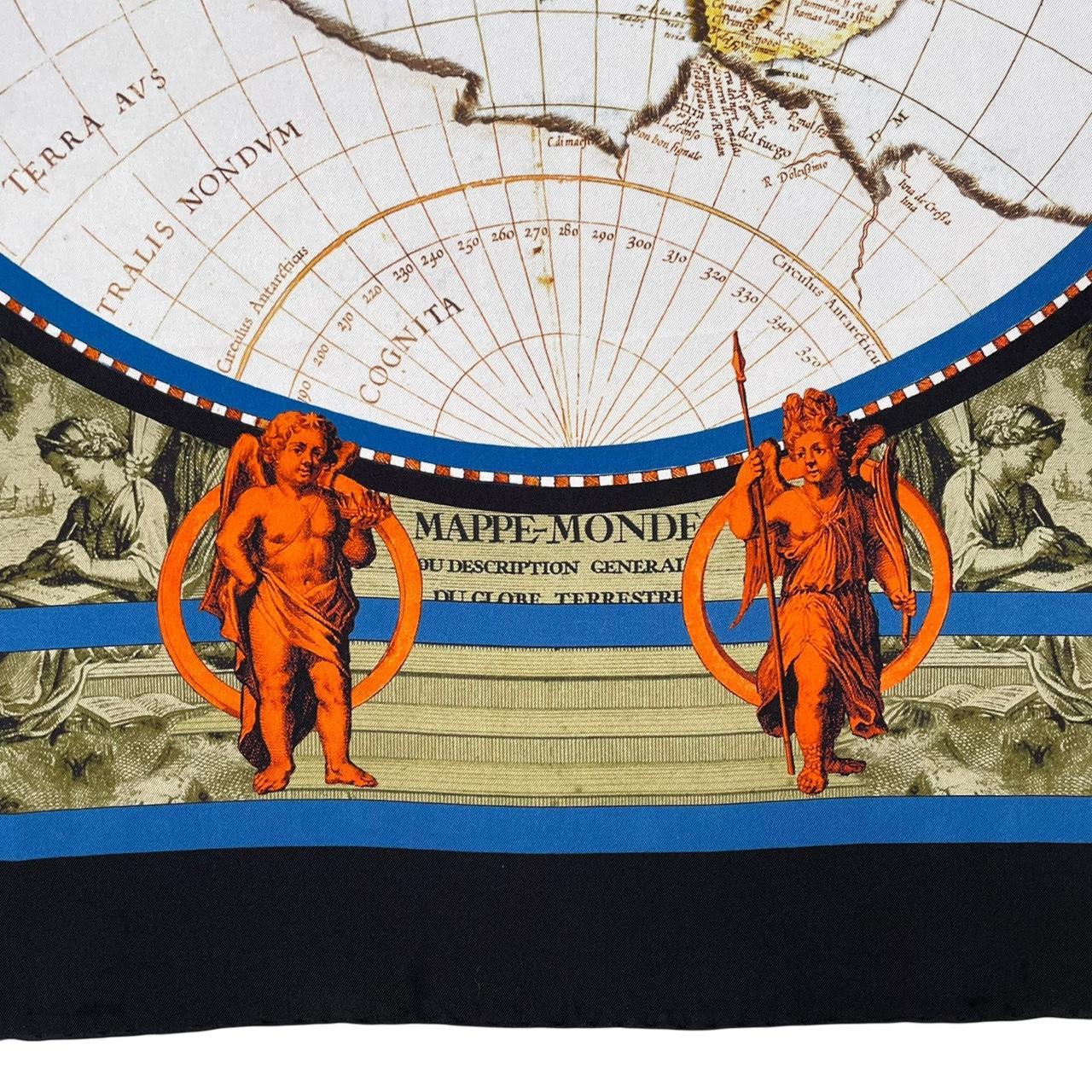 Burberry Multicoloured Society Map Silk Square Scarf