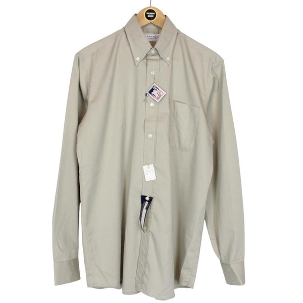 Vintage 90s Burberry Beige Long Sleeve Cotton Shirt
