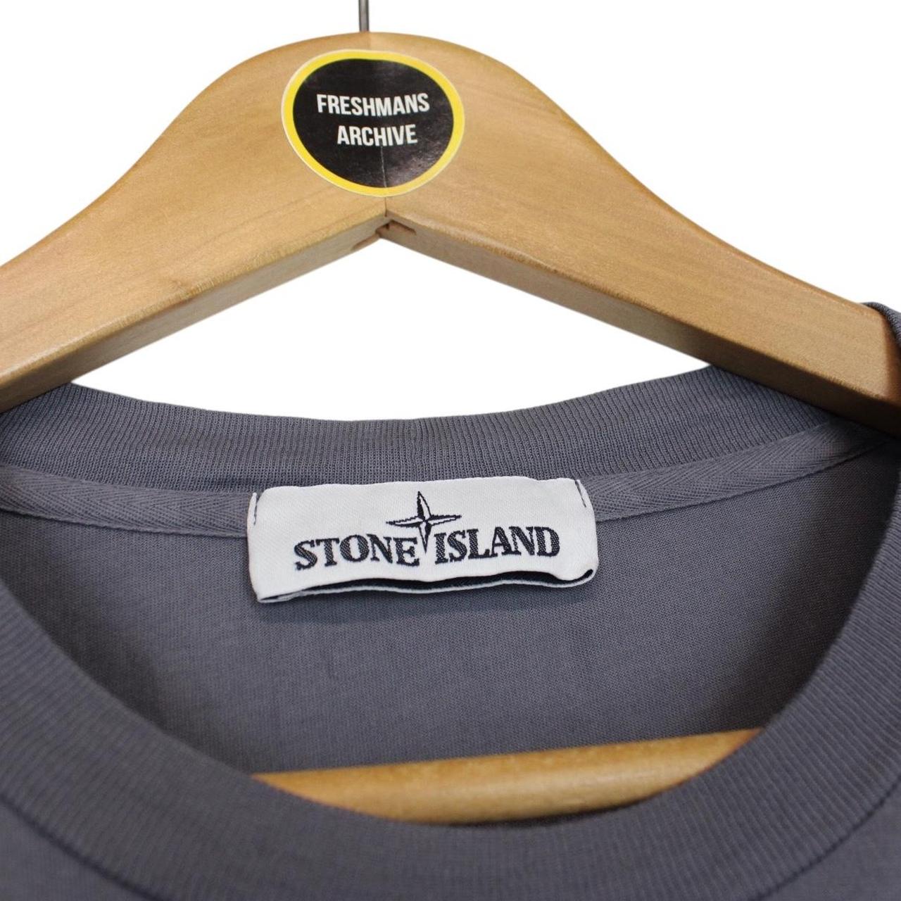 Stone Island SS 2021 Grey Long Sleeve Compass T-Shirt