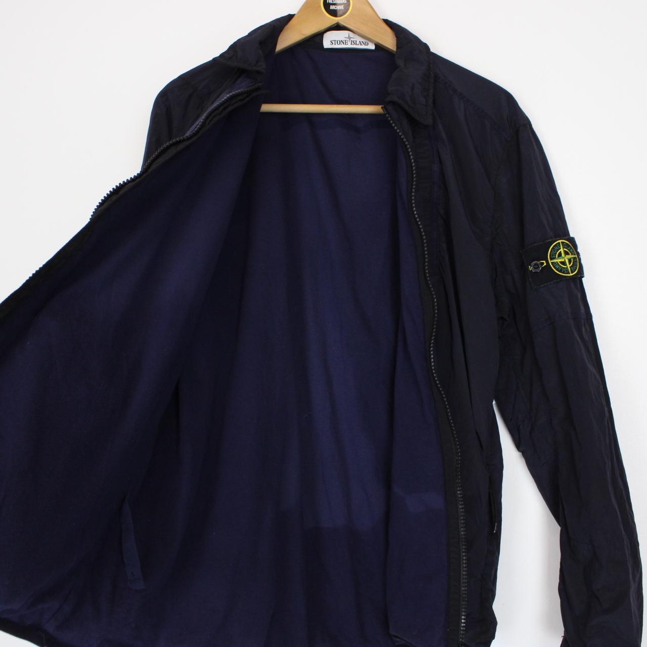 Stone Island AW 2018 Navy Blue Full Zip Nylon Metal Overshirt Jacket