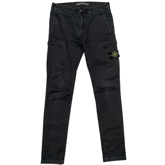 Stone Island AW 2020 Black Skinny Fit Cargo Trousers