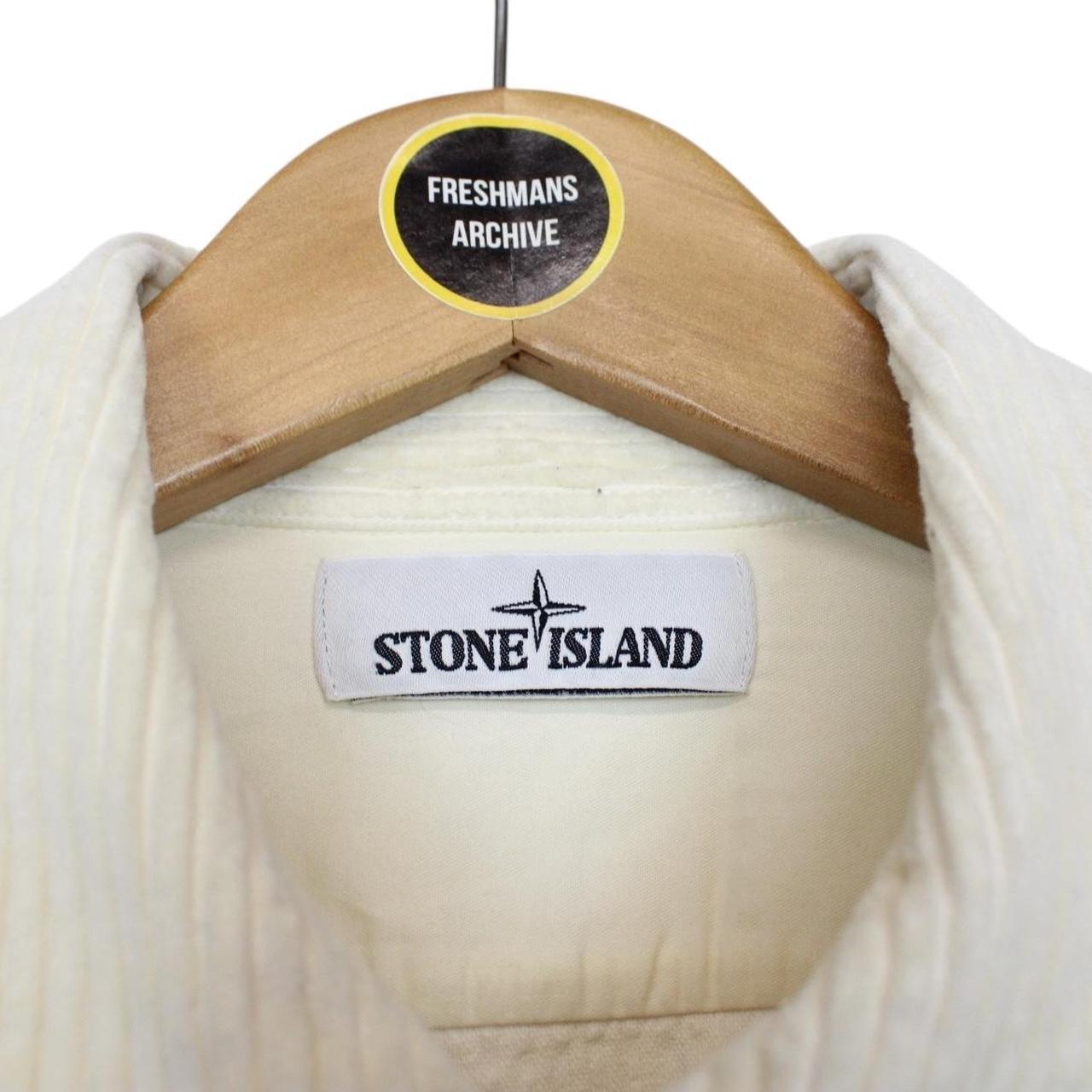 Stone Island AW 2020 Cream Long Sleeve Jumbo Corduroy Shirt