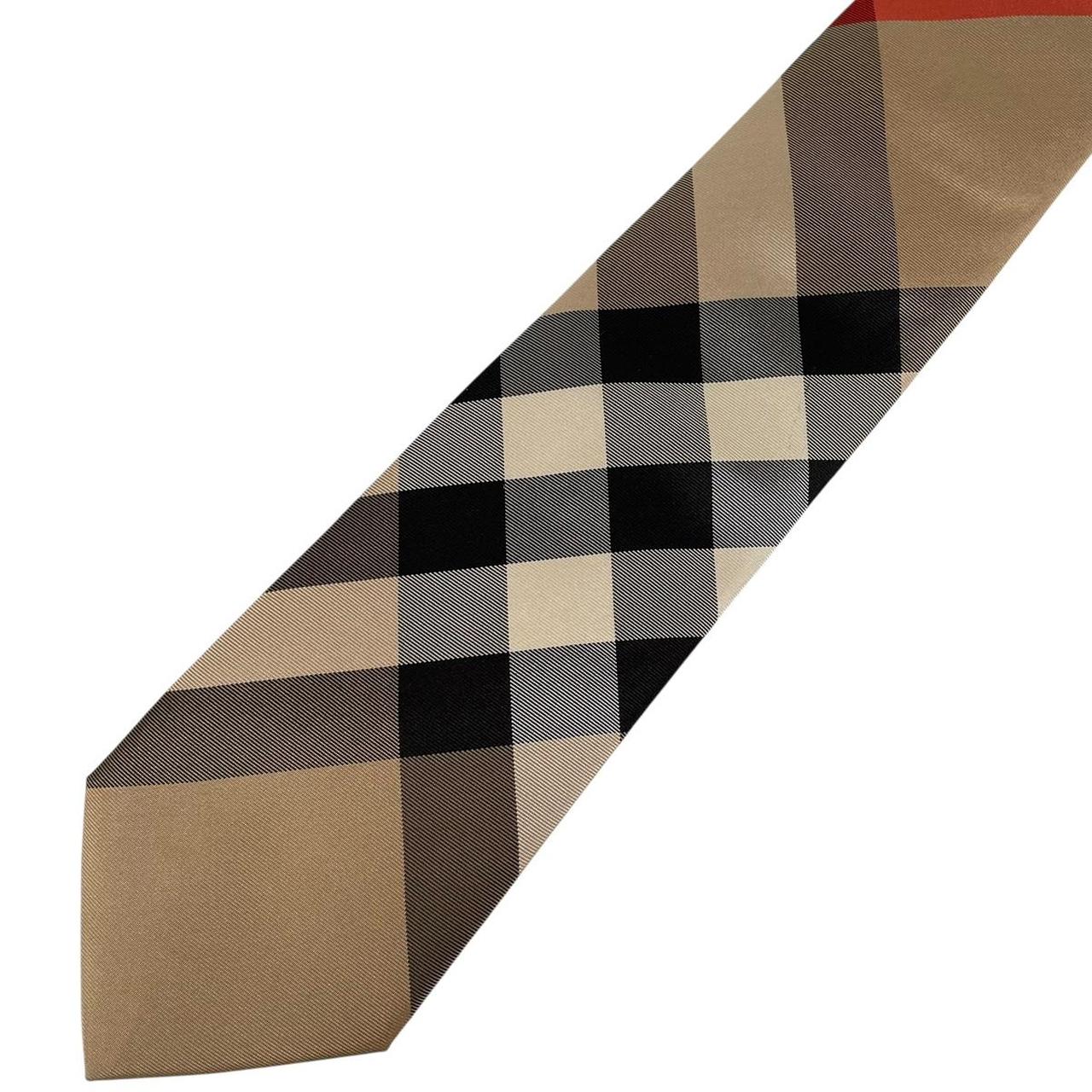 Burberry Beige Nova Check Classic Cut Silk Tie