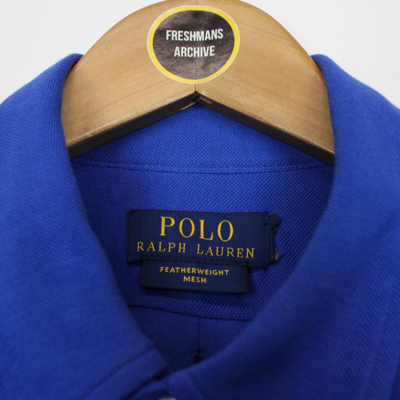 Polo Ralph Lauren Blue Long Sleeve Cotton Featherweight Mesh Shirt
