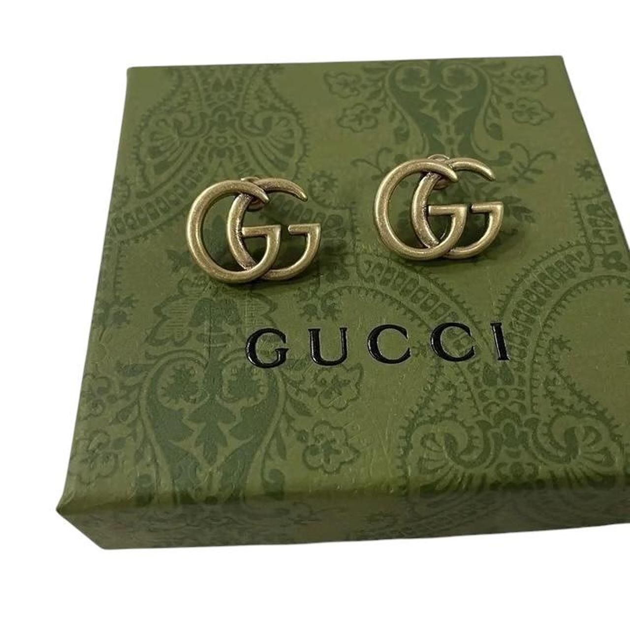 Gucci GG Gold Running Stud Earrings