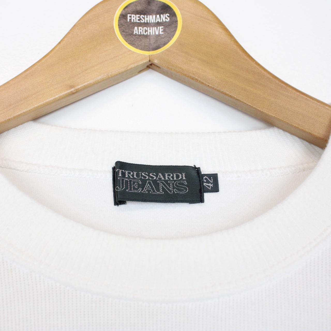 Vintage 90s Trussardi Jeans White Sweatshirt Jumper
