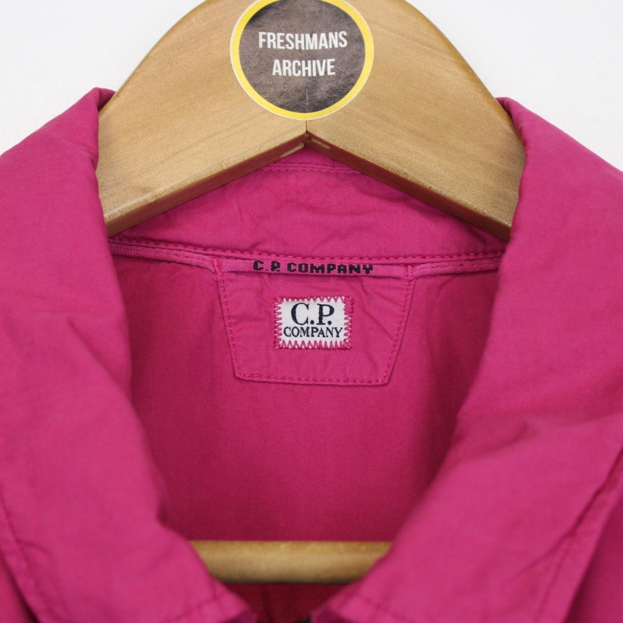 CP Company Pink Full Zip Cotton Lens Overshirt