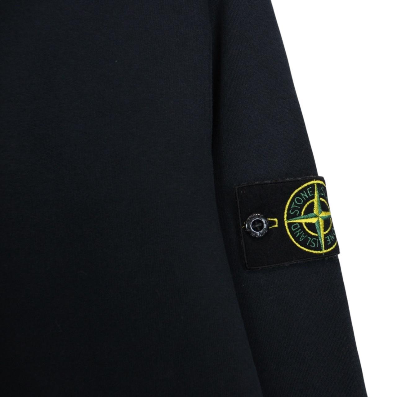 Stone Island AW 2023 Navy Blue 1/4 Zip Cotton Sweatshirt Jumper