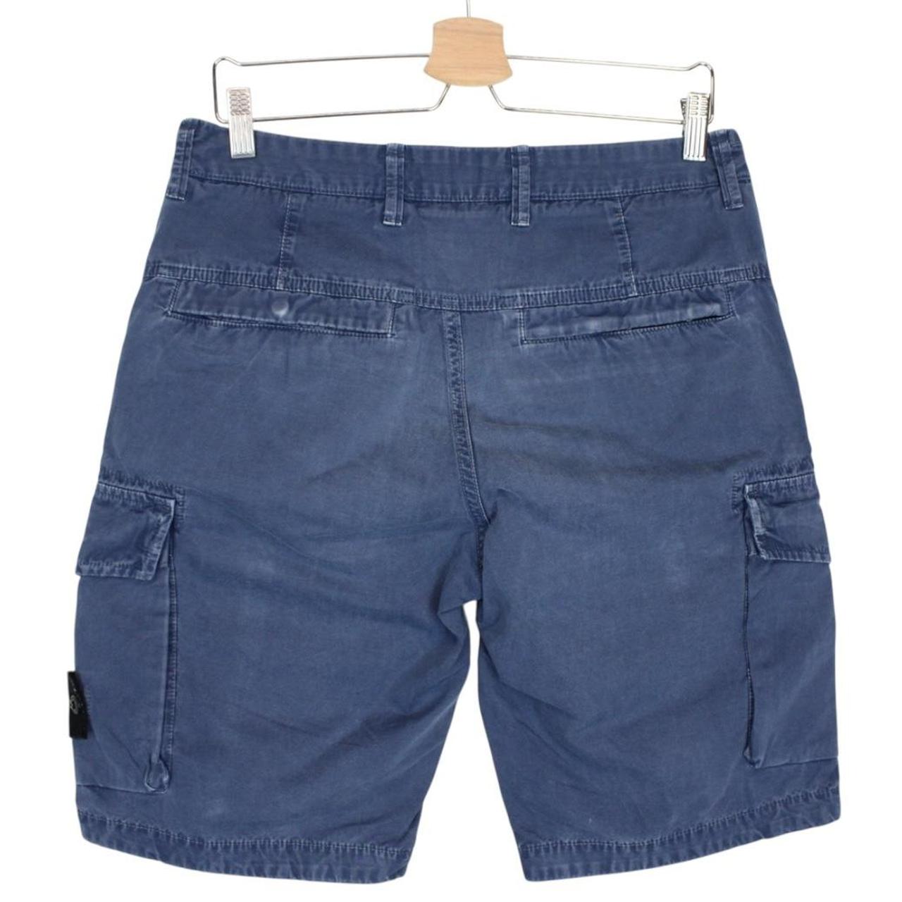 Stone Island SS 2019 Blue Bermuda Cotton Cargo Shorts