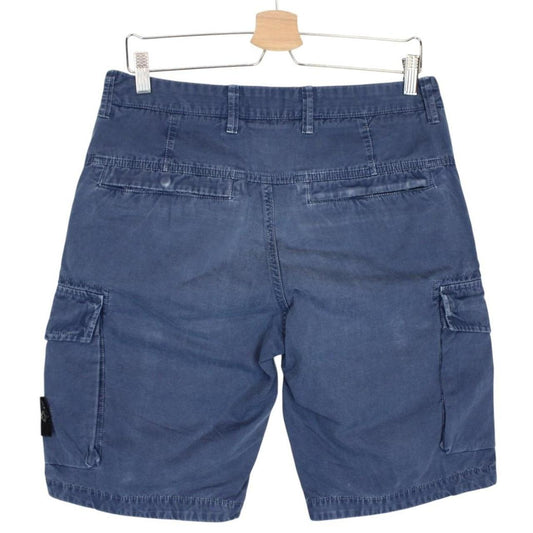 Stone Island SS 2019 Blue Bermuda Cotton Cargo Shorts