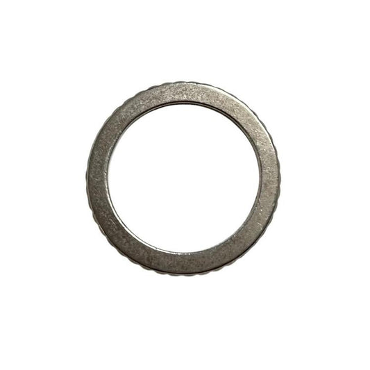 Chrome Hearts silver 3mm cross ring with logo detail, minor scratches from wear.