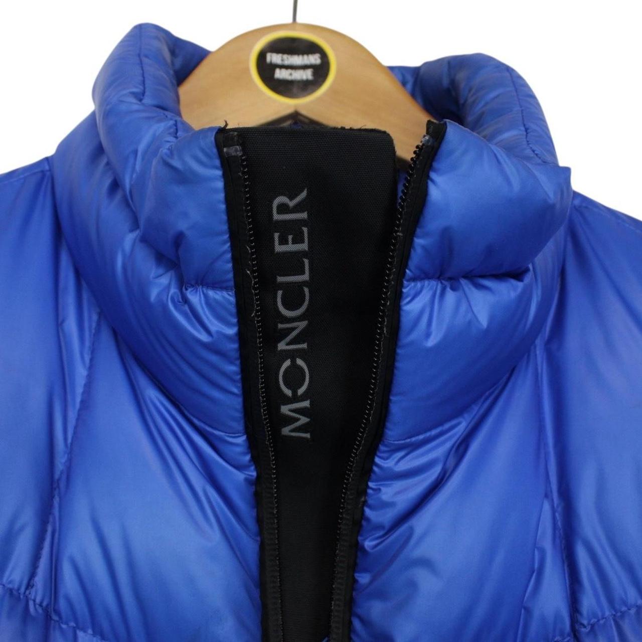 Moncler Grenoble Canmore Blue and Black Full Zip Down Jacket