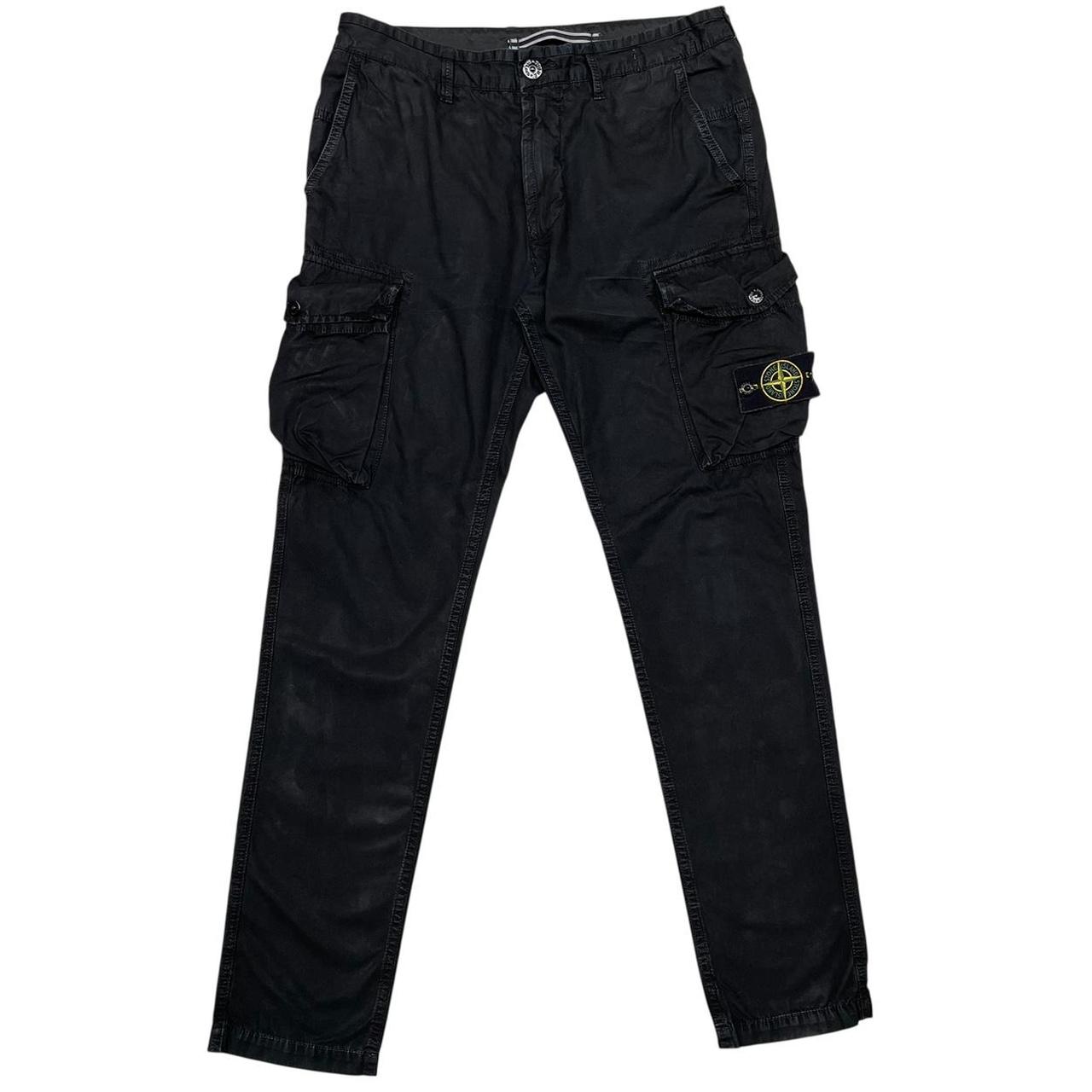 Stone Island SS 2020 Black Slim Fit Cargo Trousers