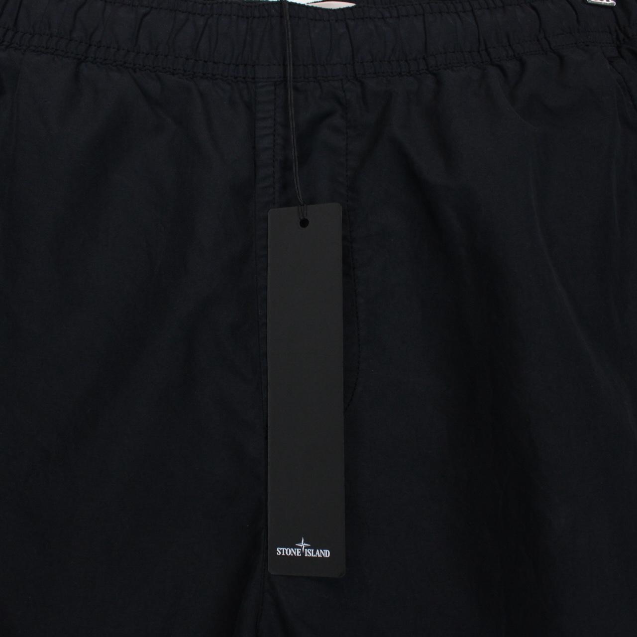 Stone Island SS 2022 Navy Blue Brushed Nylon Swim Shorts
