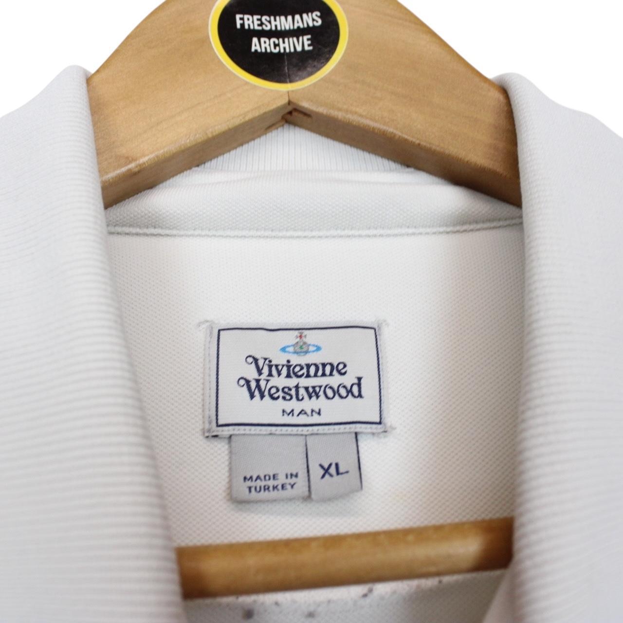 Vivienne Westwood White Short Sleeve Orb Polo Shirt