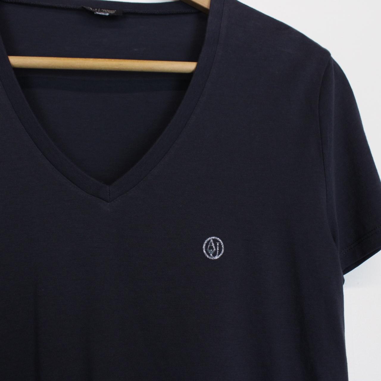 Armani Jeans Navy Blue Short Sleeve V-Neck T-Shirt