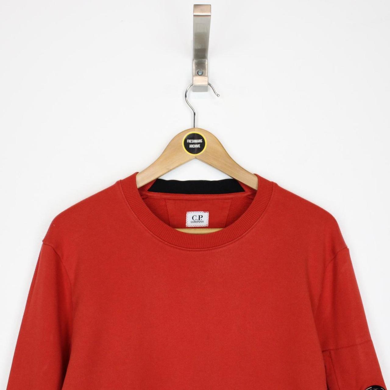 CP Company Red Goggle Lens Cotton Sweatshirt Jumper