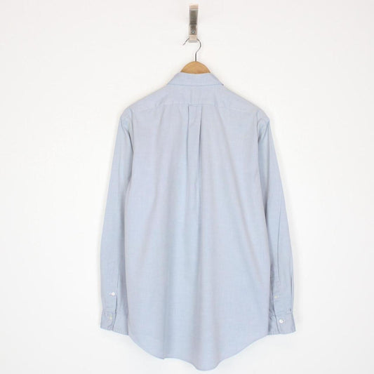 Vintage 90s Polo Ralph Lauren Blue Long Sleeve Cotton Shirt