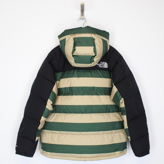 The North Face Beige, Black and Green Striped Himalyan Down Puffer Jacket