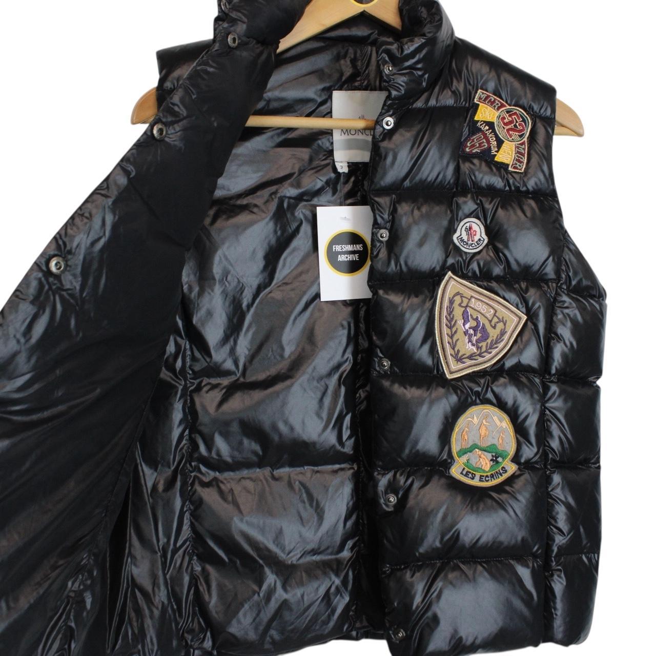 Vintage Moncler Black Down Patch Emblem Gilet / Bodywarmer Jacket