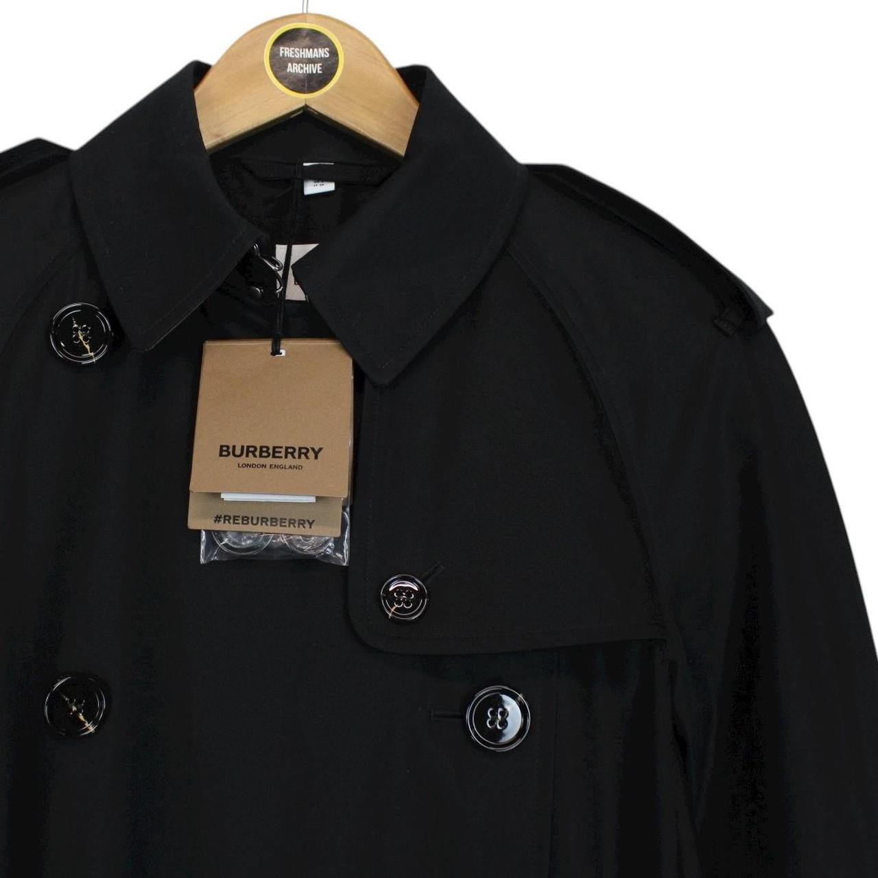 Burberry Hillington Black Nova Check Double Breasted Belted Trench Coat